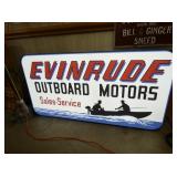 EVINRUDE OUTBOARD MOTOR LIGHTED CAN SIGN