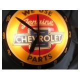 CLOSE UP CONTEMPORARY CHEVROLET CLOCK