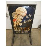 EARLY HINES ICE CREAM SIDEWALK SIGN