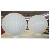 SHELL MILKGLASS CONTEMPORARY PUMP GLOBES