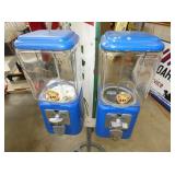 CLOSE UP VIEW DOUBLE ACORN MACHINES