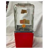 BACK VIEW 10 CENT ATLAS GUMBALL MACHINE 