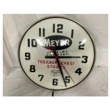 CLOSE UP VIEW 18IN MEYERS CLOCK 