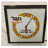 17IN. TASTE TAB PLASTIC FRONT CLOCK 