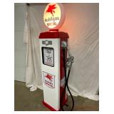 SIDE VIEW CONTEMPORARY GAS PUMP