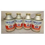 (4) 4 OZ TOP-C-LUBE AMERICAN OIL CANS