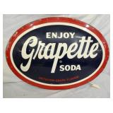 1952 GRAPETTE SODA CONVEX SIGN