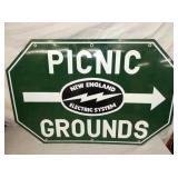 PORC. PICNIC GROUNDS SIGN