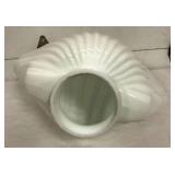 BOTTOM VIEW MILKGLASS SHELL GLOBE