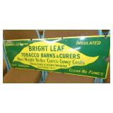 PORC. BRIGHT LEAF TOBACCO SIGN 