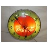 COCA-COLA LIGHTED PAM CLOCK 