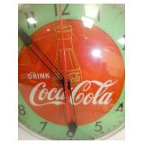 CLOSE UP 15IN. COCA-COLA PAM CLOCK 