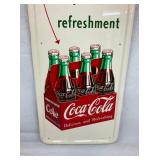 COKE PILASTER SIGN 16X53 W/ BUTTON