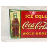 EARLY TIN SIGN W/ BOTTLE