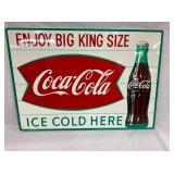 COKE FISHTAIL SIGN W/ BOTTLE