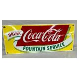 28X12 PORC. COKE FOUNTAIN SERVICE SIGN