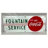 30X12 PORC. COKE FOUNTAIN SERVICE SIGN