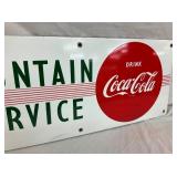 PORC. COKE FOUNTAIN SIGN