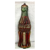 1923 EMB. COKE DIE CUT BOTTLE THERM.