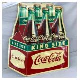 RARE EMB.COKE FISHTAIL DIECUT 6PK CARTON