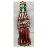 1923 DIECUT COKE EMB. BOTTLE SIGN