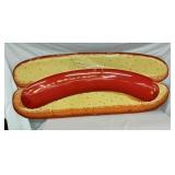 RARE 1951 COCA COLA HOT DOG CONVEX SIGN