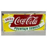 28X12 PORC. COKE FOUNTAIN SERVICE SIGN