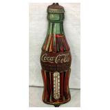 1923 COKE DIE CUT CHRISTMAS BOTTLE THERM