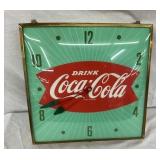 15IN COCA COLA FISHTAIL CLOCK