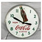 RARE 20IN ALL ALUM. COCA COLA CLOCK