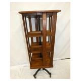 OAK REVOLVING BOOKCASE