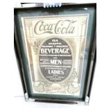 SIDE 2 FRAMED COCA-COLA ADV. 