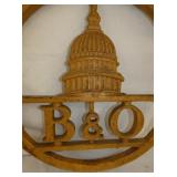 CLOSEUP NICE CAST RR SIGN B&O