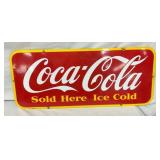 PORC. COCA COLA SOLD HERE ICE COLD SIGN