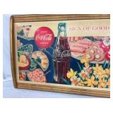 COKE CARDBOARD W/ ORIG. FRAME