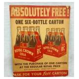 ROYAL CROWN CARTON DISPLAY SIGN