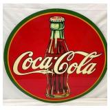 46IN 1936 COCA COLA SIGN W/ BOTTLE