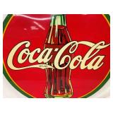 46IN COCA COLA TIN SIGN W/ BOTTLE