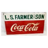 L.S FARMER COKE SLED STATION SIGN