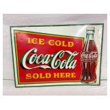 1923 EMB. ICE COLD COKE SOLD HERE SIGN
