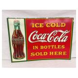 EMB. ICE COLD COKE SIGN