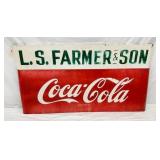 L.S FARMER COCA COLA STORE SIGN