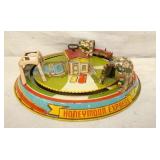 9IN MARX HONEYMOON EXPRESS TIN TOY