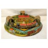 9IN MARX HONEYMOON EXPRESS TIN TOY