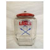 12IN LANCE STORE JAR W/ CROSS ARROW/LID
