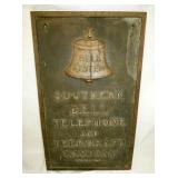 LG BRASS EMB. BELL SYSTEM WALL SIGN