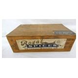 EARLY WOODEN ROYAL SPICES BOX