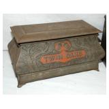 EARLY TWIN OAKS TOB. TIN 8X5