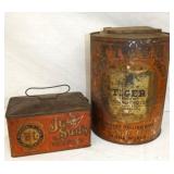 JUST SUITS, TIGER TOBACCO TINS