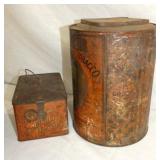 JUST SUITS, TIGER TOBACCO TINS 5-11IN
